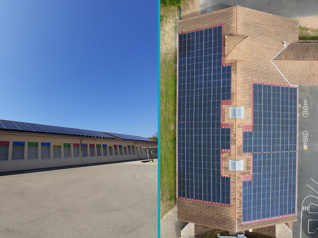 Les travaux d'installation de 2 centrales photovoltaïques sur les toitures des écoles primaires de Foissiat et de Savigneux se sont achevés le vendredi 30 août 2024.